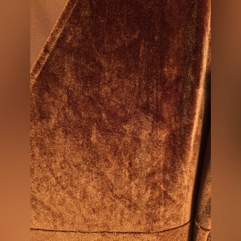 Baltic Born Elegant Velvet Rust/Brown Dress - Picture 4 of 5